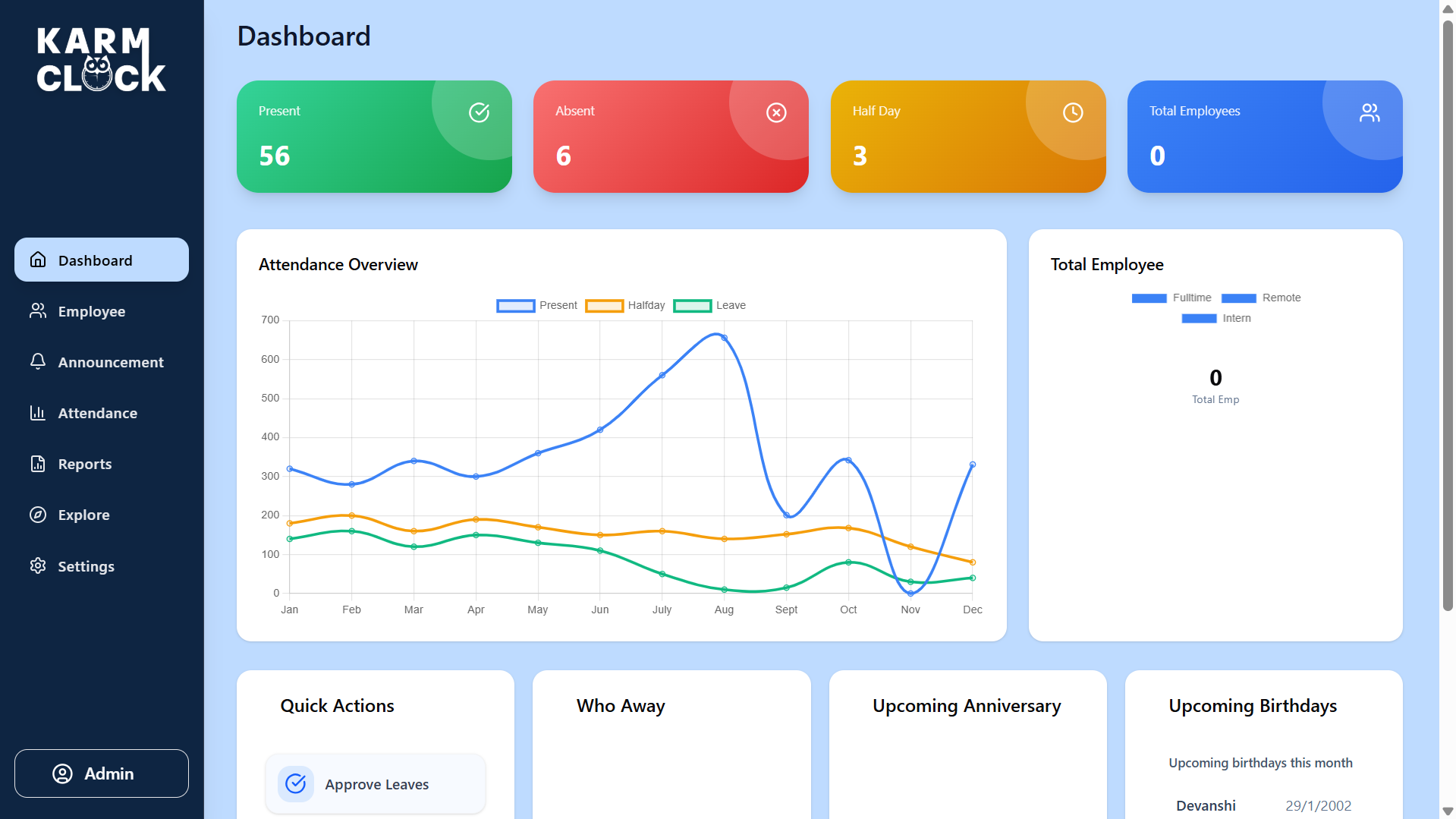 Admin Dashboard